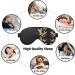 Gold & White Butterflies Black Eye Mask | Soft Elastic Adjustable Sleep Mask for Men & Women - International Shipping Available - Buy Online on GoSupps.com