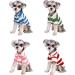 Fashionable Green Striped Polo Shirt for Small Dogs | Summer T-Shirt Costume for Bichon & French Bulldog | Breathable XS Puppy Clothing - Buy Online on GoSupps.com