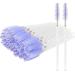 300PCS Disposable Mascara Wands Spoolie Brush Crystal Eyebrow Brushes Eyelash Extension Applicator | Makeup Kits - White-Light Purple - Buy Online on GoSupps.com