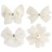 Hair Bows for Girls Cute Rhinestone White Pearl Hair Clips Bow with Alligator Wedding Hair Styling Accessories for Women Girls