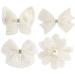 Hair Bows for Girls Cute Rhinestone White Pearl Hair Clips Bow with Alligator Wedding Hair Styling Accessories for Women Girls