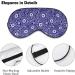 Blue Paisley Sleep Mask for Women | Adjustable Eye Shades & Comfortable Elastic Strap - Buy Online on GoSupps.com
