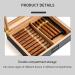 Cigar Box Electronic Display Constant Temperature and Humidity Cedar Wood Box 20 Portable Carbon Fiber Humidor - Buy Online on GoSupps.com