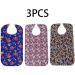 Adult Bibs for Eating with Crumb Catcher 3pcs Waterproof Reusable Clothing Protectors for Elderly Women - Buy Online on GoSupps.com