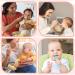 4Pcs Silicone Baby Weaning Spoons Set for Feeding - Toddler Cutlery Spoon Training in Morandi & Light Colors - Buy Online on GoSupps.com