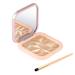YANYE Highlighter Makeup  Facial Highlighter Powder Palette with Mirror Face Shimmer Makeup Long Lasting Face Highlighter with Brush(Nude Pinnk) Pink