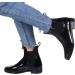 Evshine Women's Lightweight Chelsea Rain Boots - Size 9 Black | Waterproof Ankle Booties - Buy Online on GoSupps.com