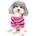 Zweitea Small Dog Shirts - Summer Stripes T-Shirt & Heart Sweatshirt for Chihuahuas Soft Cotton Puppy Clothes in Pink XS - Buy Online on GoSupps.com