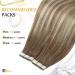 Moresoo Invisible Tape In Extensions - Real Human Hair Light Brown to Mid-Blonde 45 cm 10 Pieces (#8/22) - Premium Adhesive Hair Extensions - Buy Online on GoSupps.com