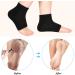 Soft Gel Heel Socks - 4 Pairs for Dry Cracked Skin Care (Black) - Buy Online on GoSupps.com