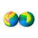 2x DBT skills hedgehog ball |Magnetic high stress acupressure ball |For stress relief or massage |against tension and for more mobility and concentration (colorful 47 mm) colorful 47 mm