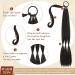 Sofeiyan Long Braid Ponytail Extension with Hair Tie Straight Sleek Wrap Around Hair Extensions Braid Pony Tail Fluffy Natural Soft Synthetic Hairpieces for Women Daily Wear 2Pcs 30 inch-Black Brown 30 Inch (Pack of 2) Black Brown - Buy Online on GoSupps.com