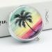 Portable Tropical Palm Tree Pill Box - 3 Compartment Travel Organizer for Medicine - Small Round Case for Handbag & Pocket - Buy Online on GoSupps.com