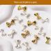50x/Set Bowknot French Bow Nails Art Alloy Bow Nails Art Decoration Supplies For Salons Silver Bow 9 X 6mm - Buy Online on GoSupps.com