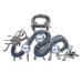 ARIOU Hair Clips Women Dragon Hair Clip Spring Festival Hair Clips Metal Claw Clips For Thick Hair Dragonfly Hair Clip Metal Claw Clips For Thick Hair Dragon Pearl Hair Clips Blue