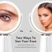 Fancii LED Lighted Magnifying Makeup Mirror - Rechargeable, Double-Sided 1x/10x Magnification, Adjustable Brightness, Large Vanity Mirror (Nova) - Buy Online on GoSupps.com