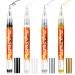 Nail Art Pen 4 Pieces Nail Polish Pens Portable Nail Art Pens Fine Tip Nail Painting Drawing Nail Graffiti Pen Quick Dry DIY Flower Abstract Lines Details Nail Art Pens (Gold  Silver  Black  White)