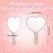 Rhinestone Handheld Mirror Set - Bling Glitter Heart Dazzling Design - Portable Cosmetic Mirror for Women and Girls - Pink & White - 2 Pcs - Buy Online on GoSupps.com