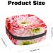 Menstrual Pad Bag with Zipper | Stylish Napkin Pouch & Tampons Collection Bag for Women & Girls - Chrysanthemum Flower Design - Buy Online on GoSupps.com