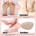 4 Pairs Metatarsal Pad Foot Cushions - Soft Forefoot Pads for Comfort | Black & Flesh Options - Buy Online on GoSupps.com