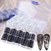 20 Rolls Nail Foil Transfer Stickers Lace Nail Foils Black and White Designer Transfer Foil for Nails DIY Nail Art Foil Designs Flowers Nail Foil Decals for Women DIY Acrylic Nail Art Decorations