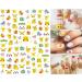 Cartoon Nail Art Stickers - Cute Anime Design, 3D Self Adhesive Decals for Girls, Kids, Women - Kawaii Manicure Decoration (4 Sheets) - Buy Online on GoSupps.com