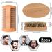 Men's Beard Brush Comb Set - 100% Boar Bristle, Wooden Portable Kit for Hair & Beard Grooming - Buy Online on GoSupps.com