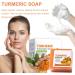 Turmeric Soap Turmeric Brightening Soap Kojic Acid Soap Turmeric Soap Bar Turmeric Soap Bar for Deep Cleansing Women's Men's Soap Bar for Face & Body with A Foaming Net (100g) - Buy Online on GoSupps.com