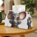 Tissue Box Cover Tissue Box Holder Mouse Showing Teeth Print Tissue Holder Travel Tissue Packs Facial Paper Holder Decorative Holder - Buy Online on GoSupps.com