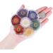 PESOENTH Natural Chakra Stones Set for Reiki & Meditation - 7pcs Engraved Chakra Symbols & Gemstone Clips - Buy Online on GoSupps.com