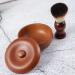 Fomiyes Bartbrush Set for Men Premium Razor Care Beard Grip Wood Set Styling Foam & Nylon Brush with Wooden Lid - Perfect for Grooming & Model Building - Buy Online on GoSupps.com