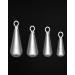 QWORK Pack of 25 Sea Fishing Lead Lead Fishing Drop Shape Fishing Weights 4 Sizes 5g/7g/10g/15g - Buy Online on GoSupps.com