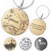 Kodinsiivous Dog brand with engraving -personalized with name design or text - 30mm stainless steel dog trailer rounder for collar as an animal brand for dogs and cats (gold)