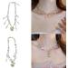 Shop Oralgo's Stylish Pearl Necklace with Art Beads & Adjustable Loop Pendant - Perfect Collarbone Chain for Every Occasion - Buy Online on GoSupps.com