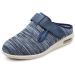 Comfy Mens Slippers with Air Cushion & Breathable Mesh Mens Diabetic Edema Shoes Wide Width Shoes for Diabetic Edema Bunions Arthritis Swollen Feet 10.5 Blue
