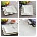 Fruit Tray Embossed Home Ceramic Square Plate Breakfast Dessert Plate Butterfly Plate Dish Afternoon Tea Fruit Plate Wedding Kitchenware - Buy Online on GoSupps.com
