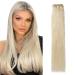 Elailite real hair bundle hair extensions sew in bundle hair extensions Brazilian 100% human hair 100g 50cm #60 platinum blonde 50 cm #60 platinum blonde