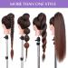 PORSMEER 30 Inch Yaki Straight Drawstring Ponytail Clip In Extensions for Women Kinky Straight Pony Tail Extensions Hair Extensions Ponytail (Black mixed brown) - Buy Online on GoSupps.com