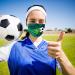 50PC 3-Ply Disposable_Face_Mask with Football Patterns Design Breathable Comfortable for Women Men Adults Use - Buy Online on GoSupps.com