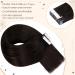 Hetto Real Hair Extensions Tape - Darkest Brown 55cm 50g | Invisible & Smooth Remy Hair Tapes for Recovery - Buy Online on GoSupps.com