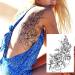 COKTAK 6-Piece 3D Realistic Large Black Rose Flower Temporary Tattoos for Women - Waterproof Body Art Stickers - Buy Online on GoSupps.com