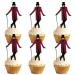 Handsome Sir Dessert Cupcake Topper Pick for Chocolate Adventure Fantasy Comedy Theme Decorations Men Women Boys Girls Happy Birthday Party Decor Supplies 18pcs Glitter