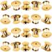 20Pcs Metal Pin Backs Locking Locking Pin Backs with Storage Case Pin Backs for Brooch Tie Hat Badge Insignia Gold