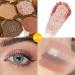Buy 4-Color Eyeshadow Palette | Champagne Rose Gold Brown Matte & Shimmer | Highly Pigmented Waterproof & Easy to Carry - Buy Online on GoSupps.com