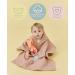 Molis & Co. Batheponcho for Kids (3-4 Years) - Striped Hooded Beach Towel & Bathrobe - Lightweight & Compact (Oeko-Tex 100) - Altrosa Color - Buy Online on GoSupps.com