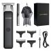 BarberBoss Professional Facial Groomer Beard Trimmer Hair Clipper Men Detail Trimmer USB Rechargeable Red/Green Light Stainless Steel T-Blade QR-2090