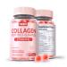 Forent 2500mg Collagen Gummies for Women & Men with Biotin, Vitamin D3, Hyaluronic Acid | Supports Skin Hair Nails & Joints, Sugar-Less Colageno Hidrolizado for Women, 60 Servings Peach Flavor