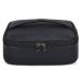 ECOSUSI Makeup Bag Cosmetic Bag for Women Leather Makeup Case Large Toiletry Bag Travel Kit Organizer with Detachable Brush Pocket for Makeup, Brushes, Toiletries and Accessories Black