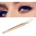 Professional Stainless Steel Eyelash Extension Tweezers - Durable & Precision Beauty Tools - Golden Edition - Buy Online on GoSupps.com