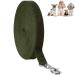 Happy Hachi 20m Dog Tow Line - Durable Nylon Leash for All Sizes | Weatherproof Training Leash with D-Carabiner & Grip Cushion - Ideal for Small & Large Dogs (Green) - Buy Online on GoSupps.com